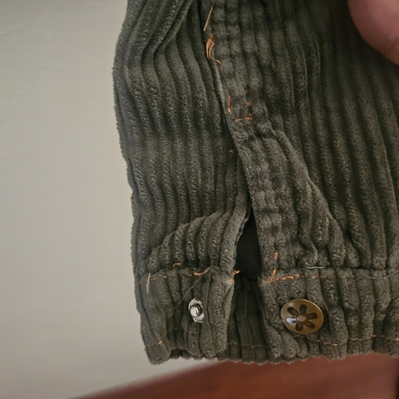 Daisy Fuentes Kids Green Corduroy Cropped Jacket with Floral Design - Picture 7 of 10